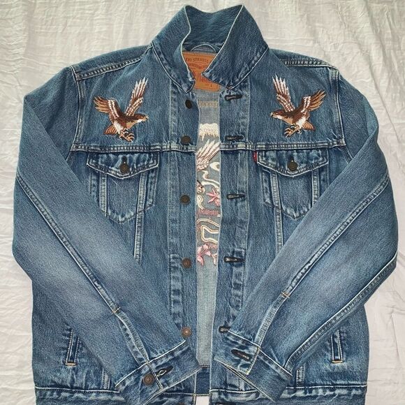 Very Rare Vintage 1990 Embroidered Levi’s Jacket - Picture 1 of 6